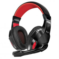 SVEN AP-G857MV Black-Red, Gaming Headphones with microphone, 2*3.5 mm (3 pin) stereo mini-jack, Non-tangling cable with fabric braid, Volume control, Cable length: 2.2m